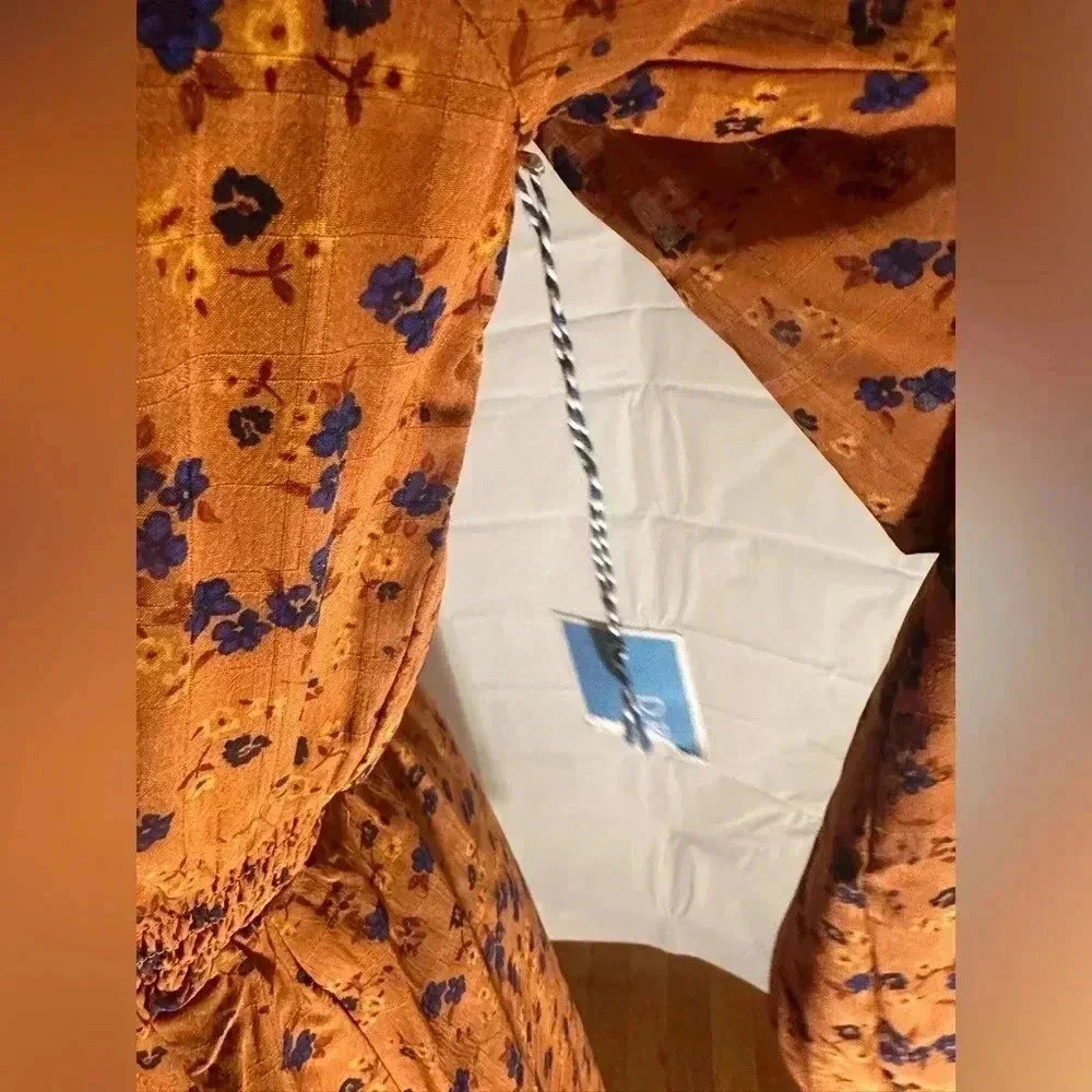 NWT Draper James Multicolored Midi Wrap Tiered Dr… - image 2